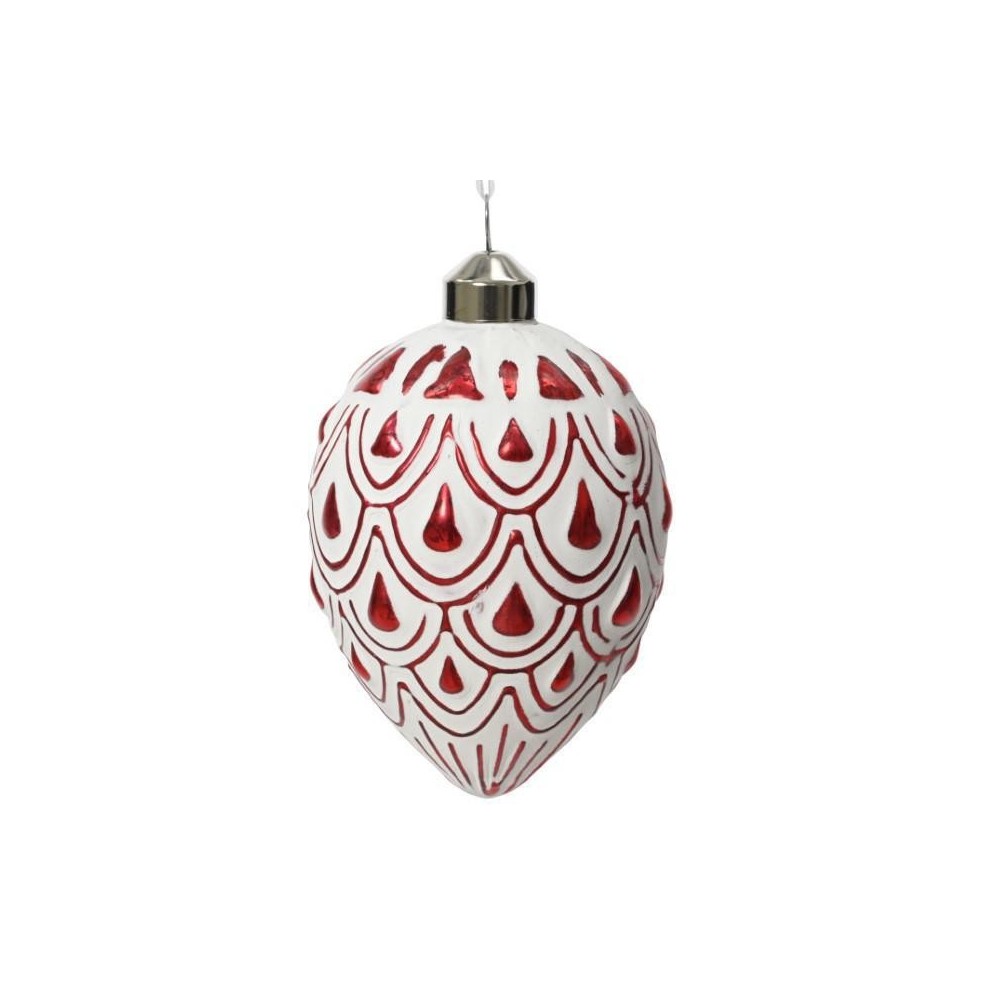 GOCCIA VETRO RED-WHITE D8 H12